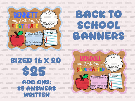 Back to School Handheld Banner